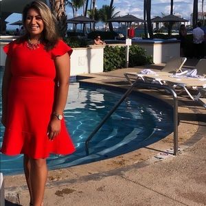 Cute Gibson&Latimer Flare Open Back A-Line Dress